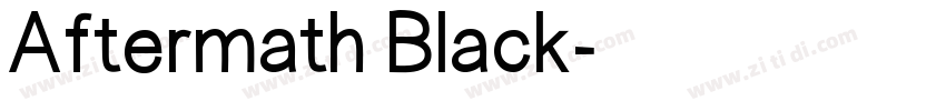 Aftermath Black字体转换